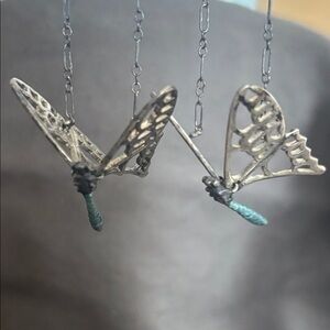 Sterling butterfly earrings